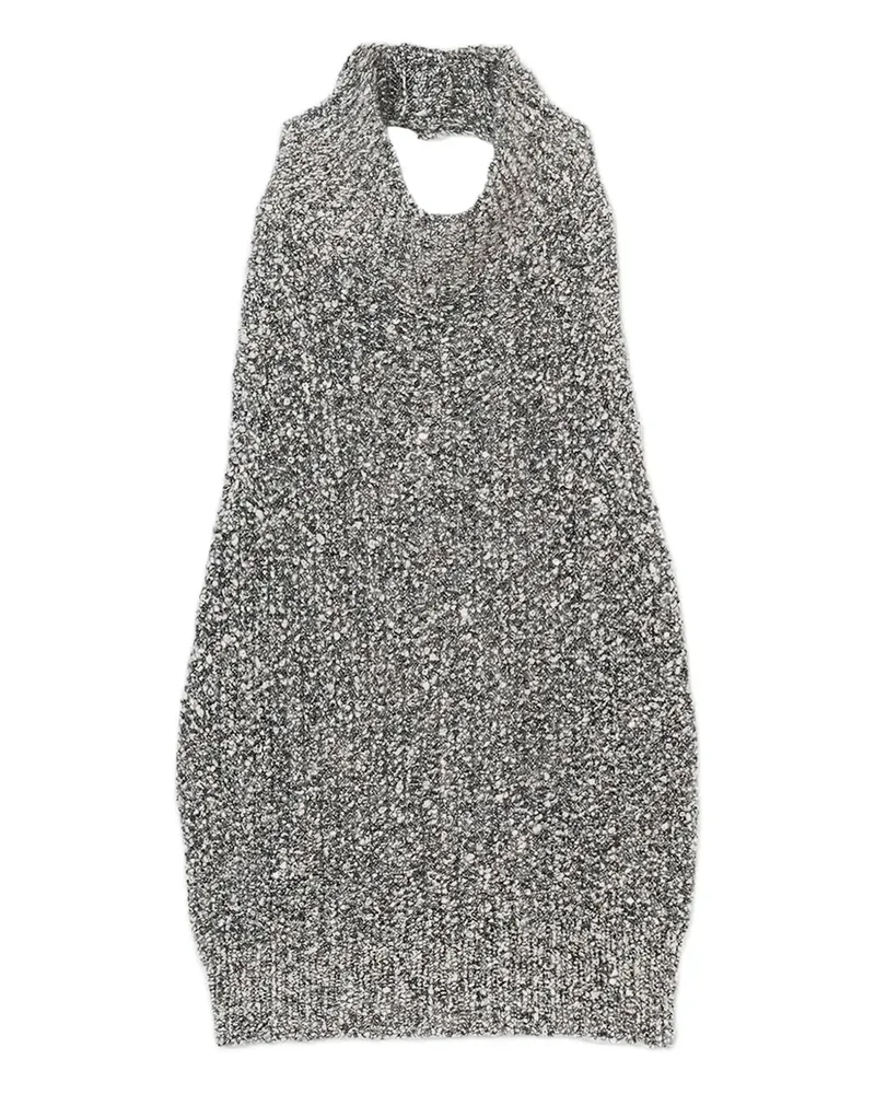 ALYSI Gestricktes Neckholder-Top - Grau Grau