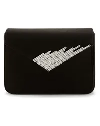 Giuseppe Zanotti Iveery Clutch aus Satin Schwarz