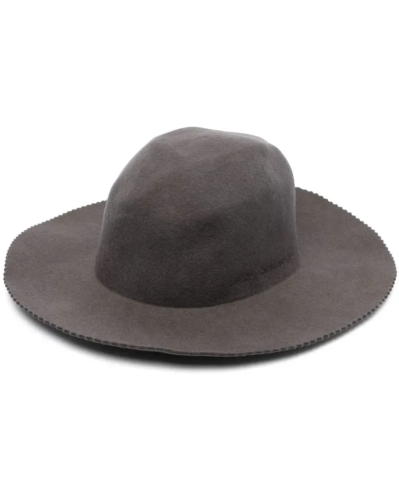 White Mountaineering Fedora mit Wellenkante - Braun Braun