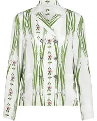 Giambattista Valli Jardin du Cap Bluse mit blumigem Print Weiß