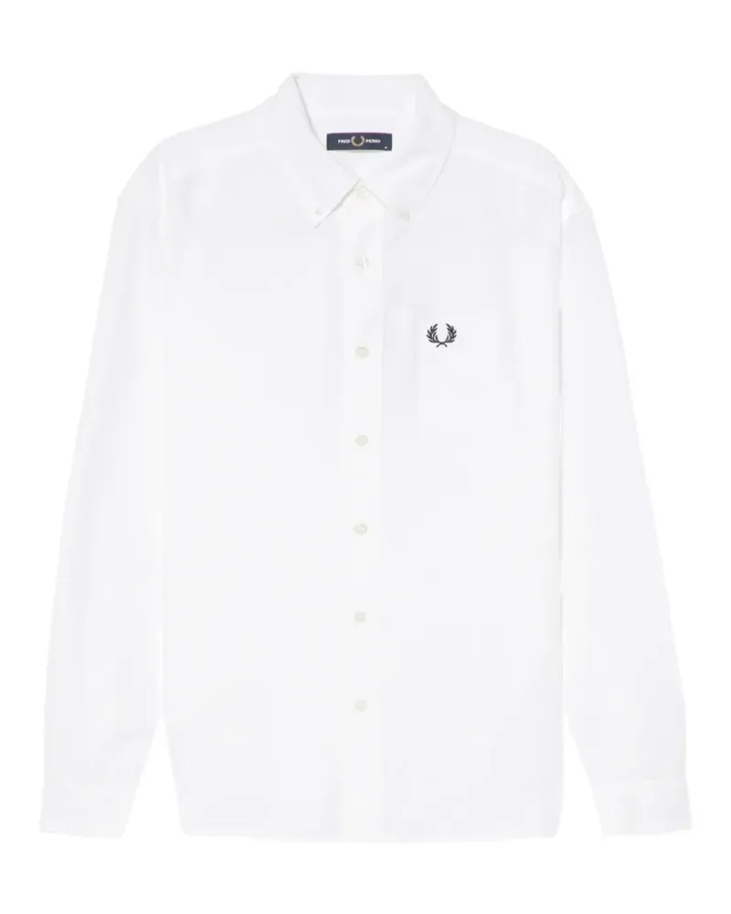 Fred Perry Hemd mit Brusttasche - Weiß Weiß