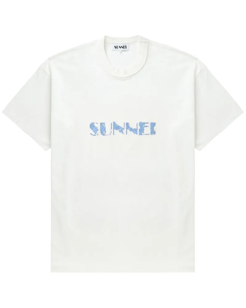 SUNNEI T-Shirt mit Logo-Print Weiß