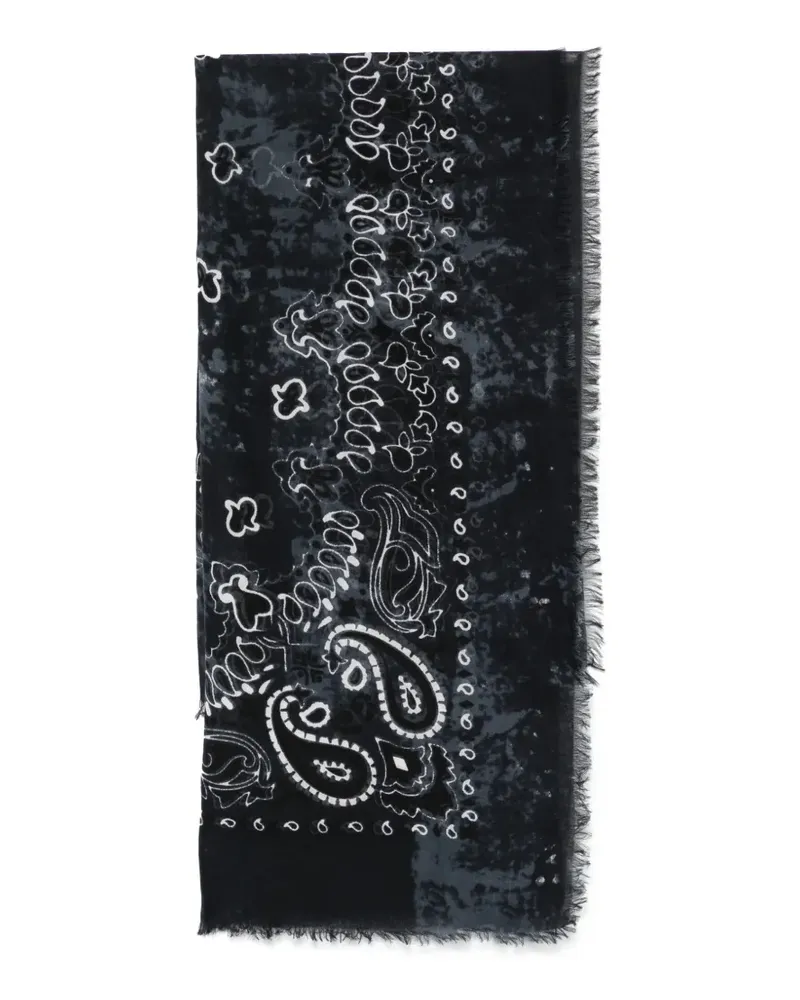 Destin Kezia fringed paisley scarf - Schwarz Schwarz