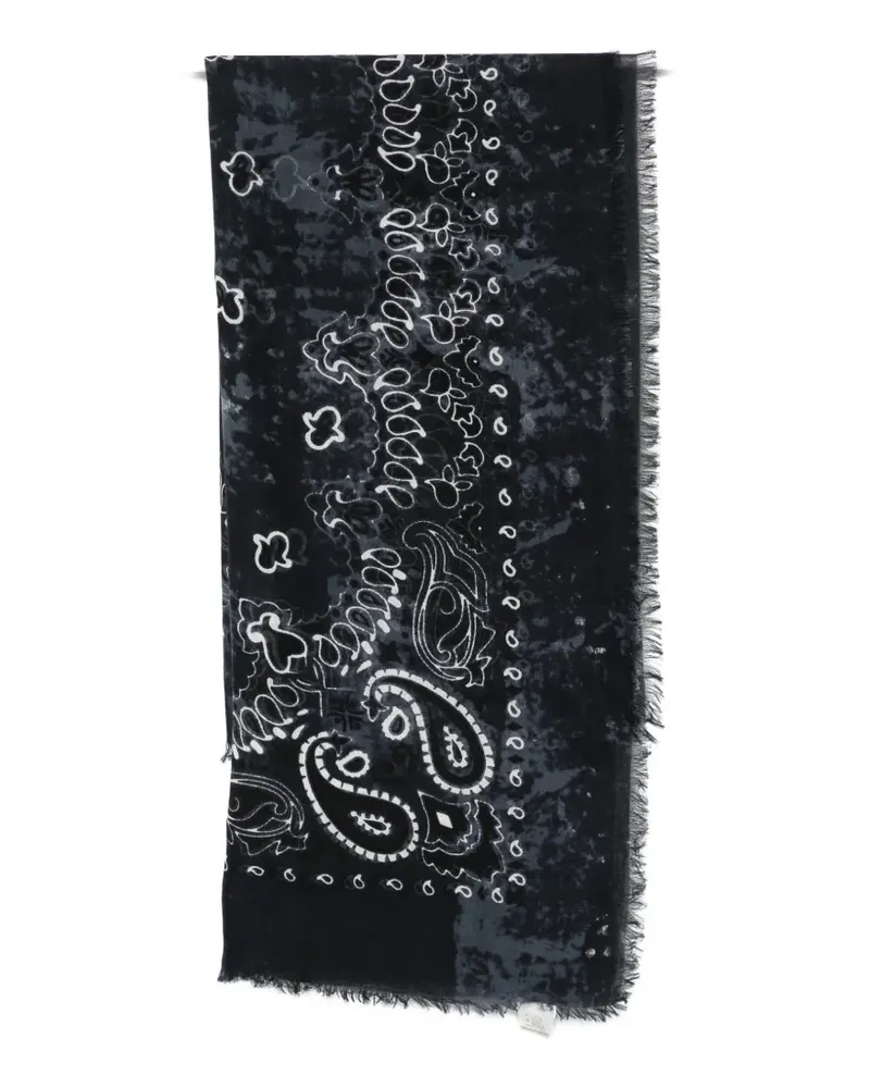 Destin Kezia fringed paisley scarf - Schwarz Schwarz