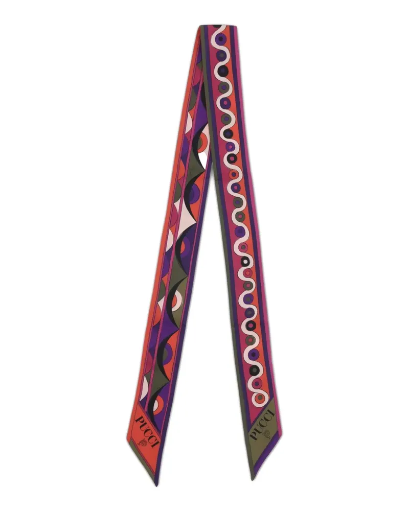 Emilio Pucci geometric-print twill scarf - Rot Rot