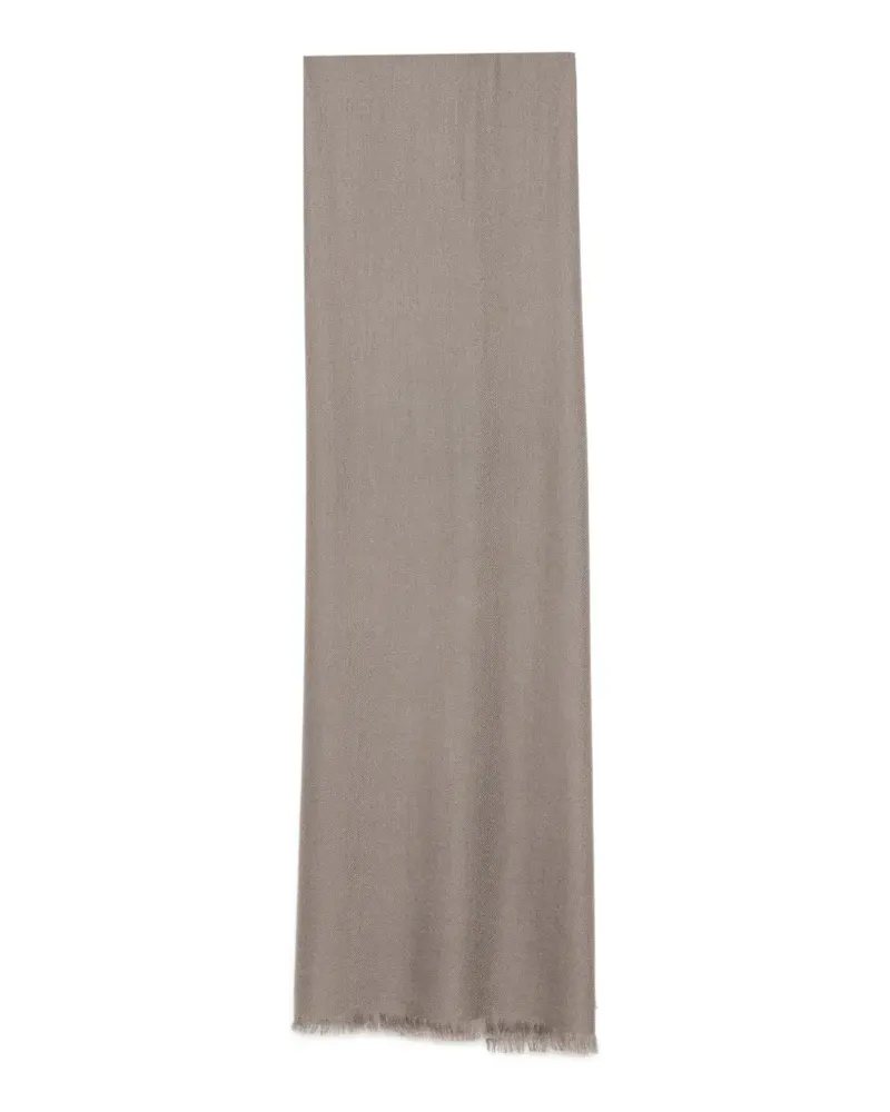 N.Peal Pashmina-Schal mit Fransen - Grau Grau