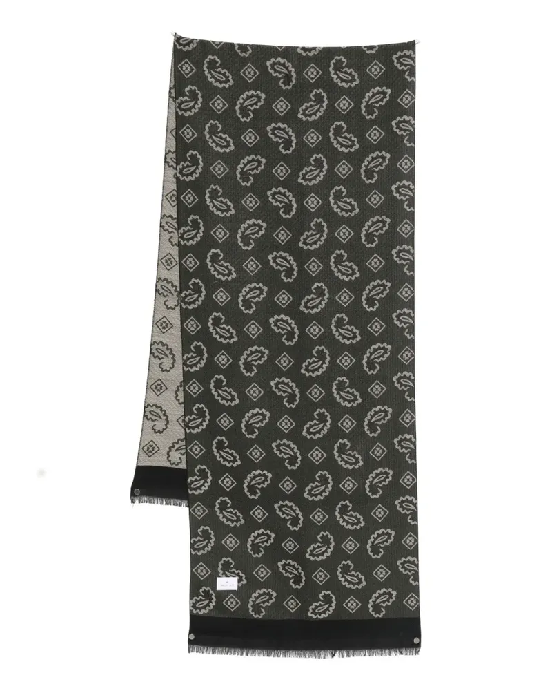 Manuel Ritz paisley-jacquard scarf - Grün Grün