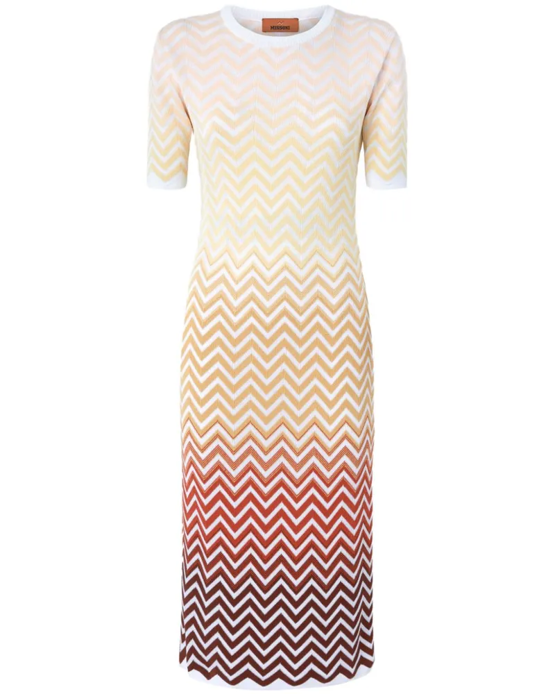 Missoni Minikleid mit Zickzackmuster - Weiß Weiß
