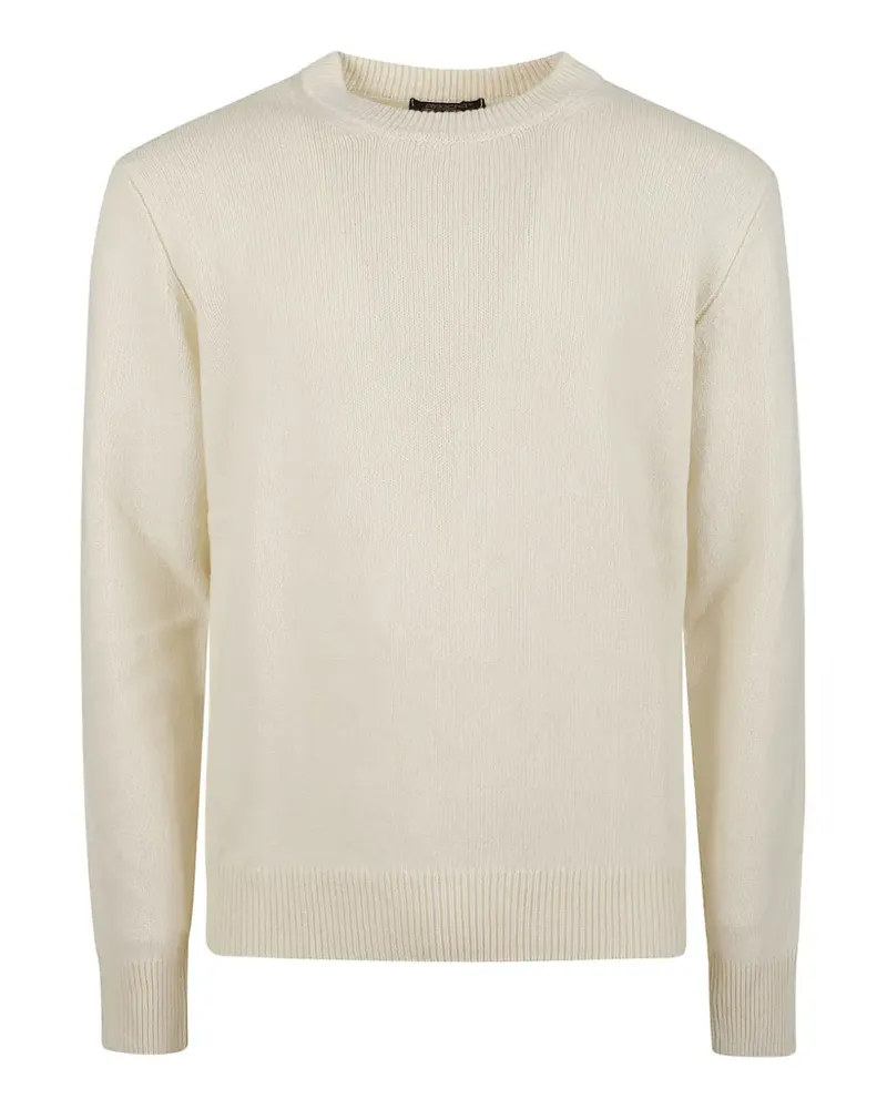 ARAGONA fine-knit cashmere sweater - Weiß Weiß