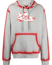 Mostly Heard Rarely Seen Hoodie mit Red Runner-Print Grau