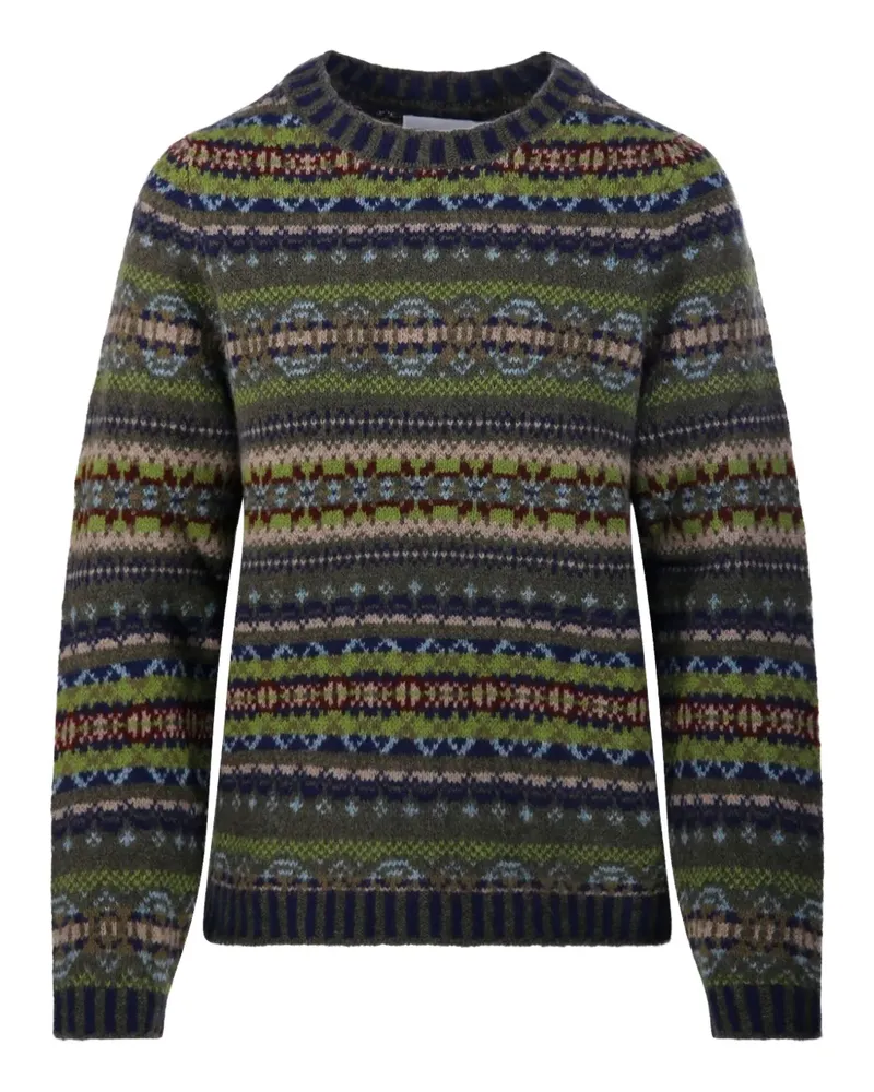 ERIBÉ Strick mit Fair-Isle-Muster - Grün Grün