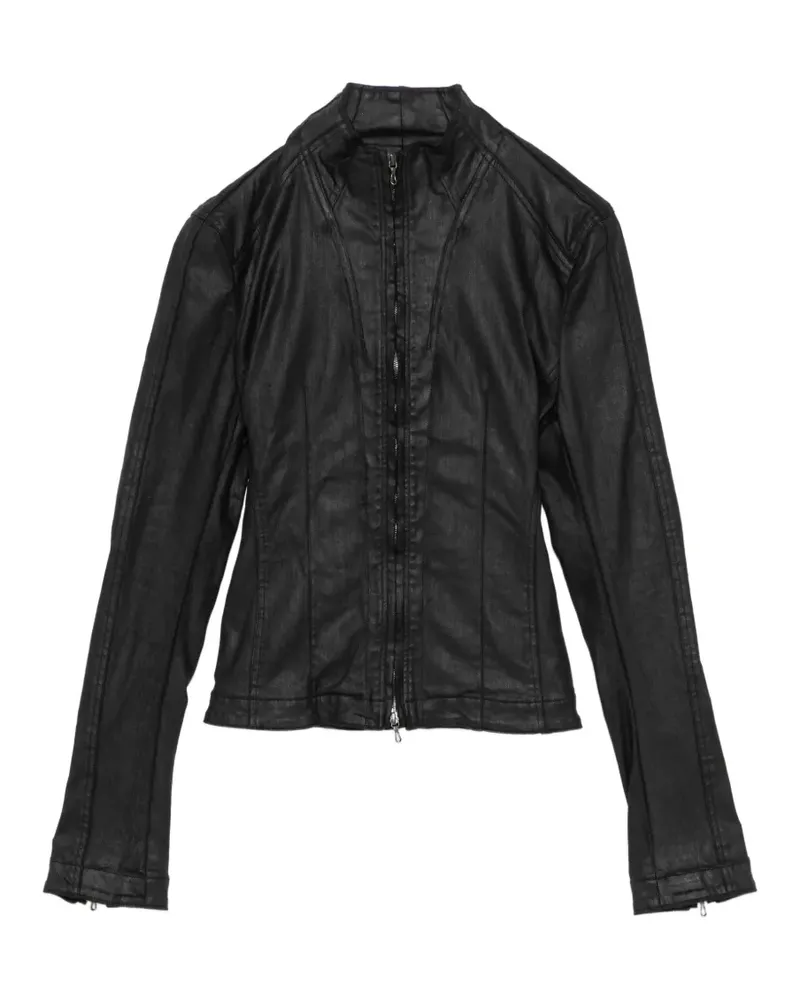 Julius Jacke mit Ziernähten - Schwarz Schwarz