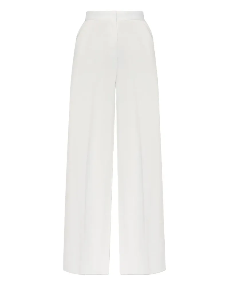 Max Mara Ponte Hose mit weitem Bein - Weiß Weiß