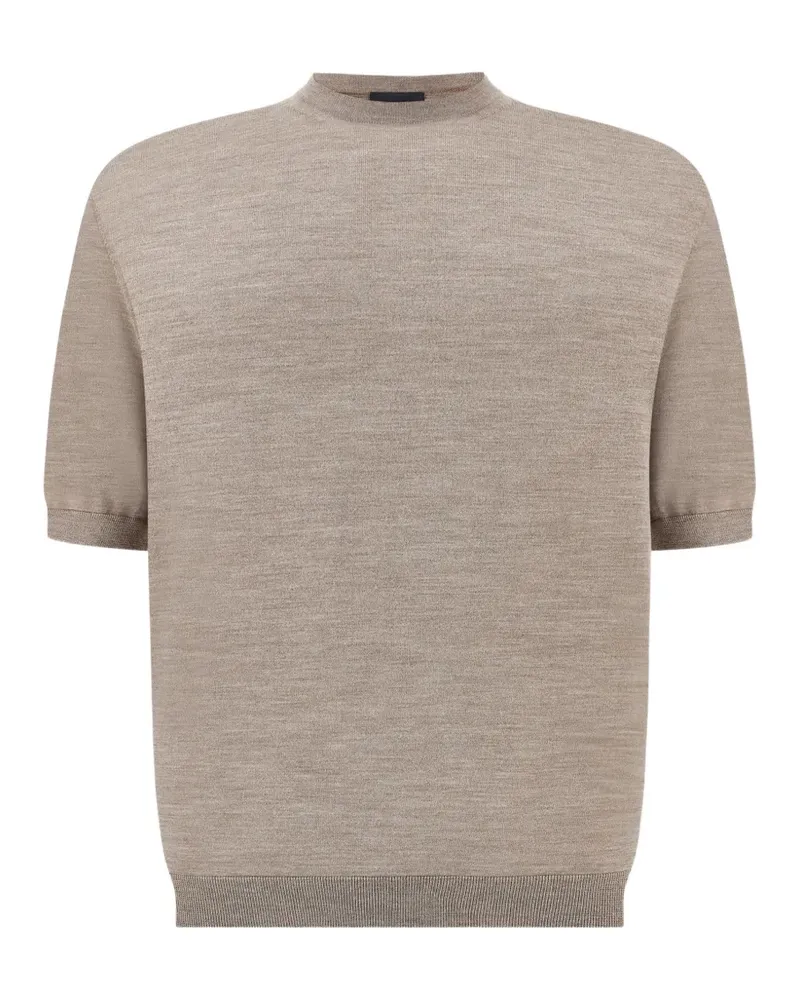 Paul & Shark T-Shirt aus Merinowolle - Nude Nude
