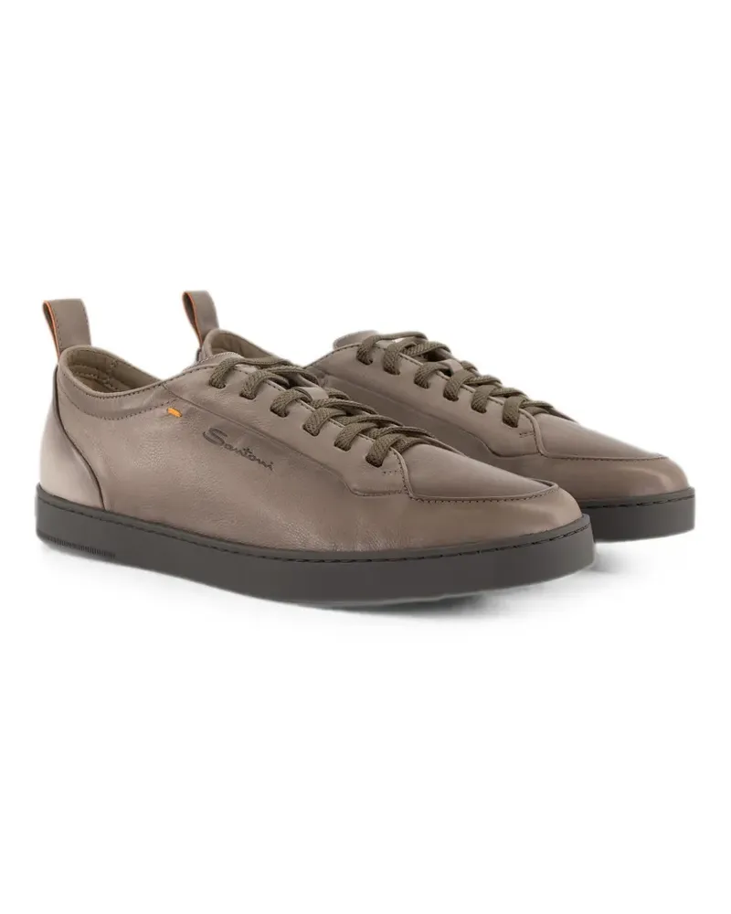 Santoni Off-Duty Sneakers mit Logo - Braun Braun