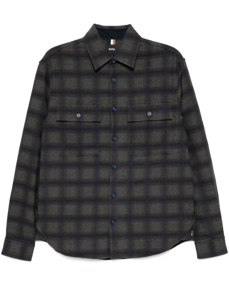 HUGO BOSS Kariertes Hemd - Grau Grau