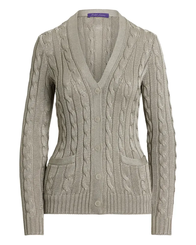Ralph Lauren Cardigan mit Zopfmuster - Grau Grau