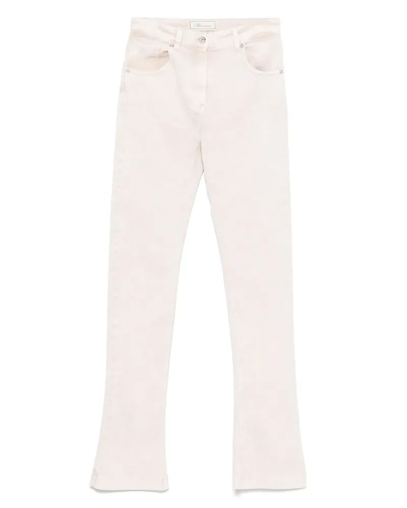 Blumarine Jeans mit Logo-Patch - Nude Nude