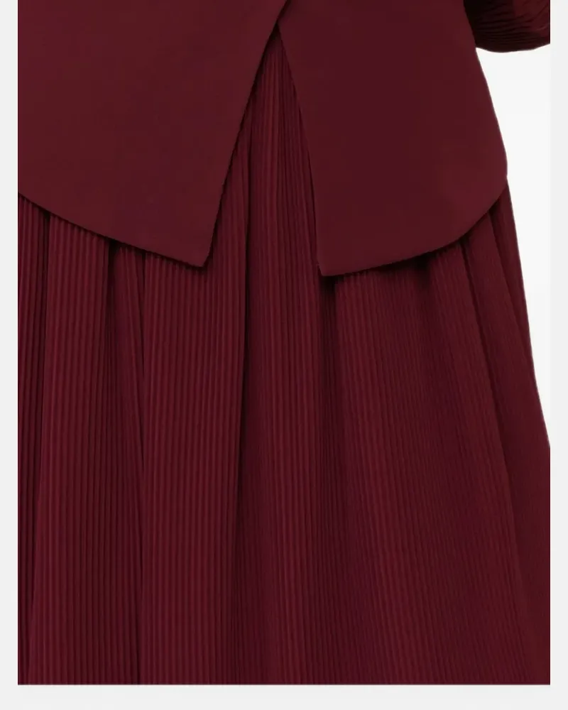 NISSA pleated chiffon midi skirt - Rot Rot