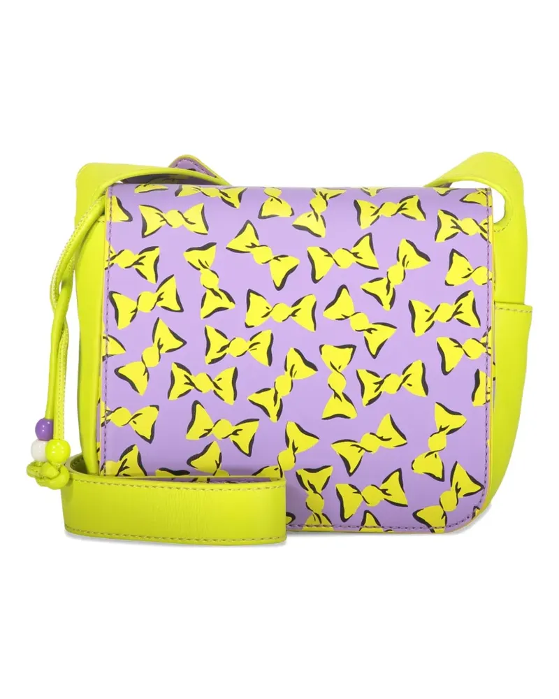 Moschino Mini-Tasche mit Schleifen-Print - Violett Violett