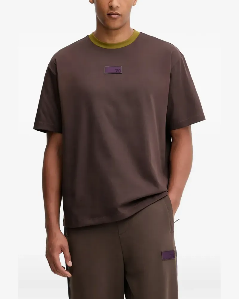 EA7 patch-detail T-shirt - Braun Braun