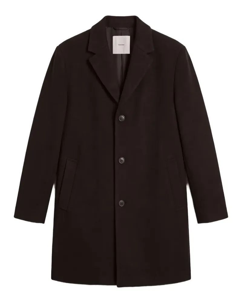 Calvin Klein single-breasted notched-lapel coat - Schwarz Schwarz