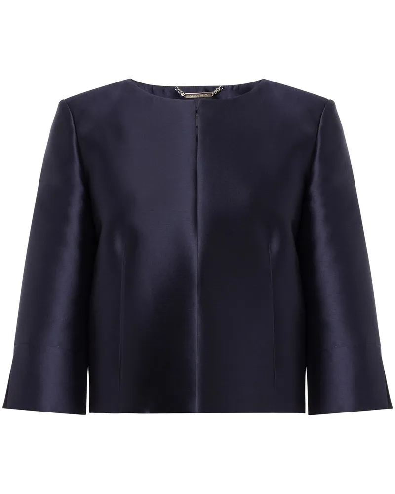Alberta Ferretti Jacke in Satinoptik - Blau Blau
