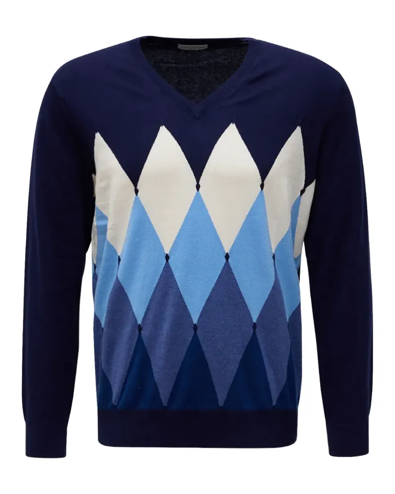 Ballantyne Pullover mit Argyle-Muster - Blau Blau