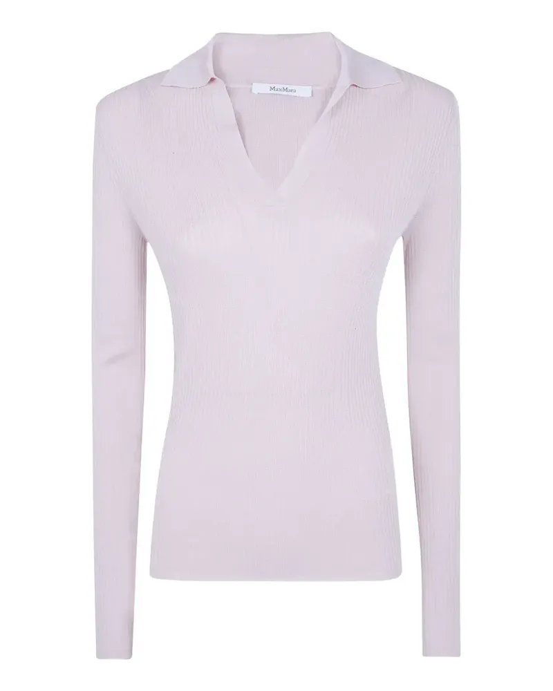 Max Mara Gerippter Strickpullover - Rosa Rosa
