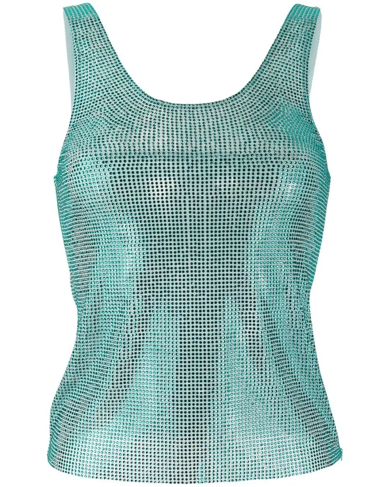 Giuseppe di Morabito Tanktop mit Strass - Blau Blau