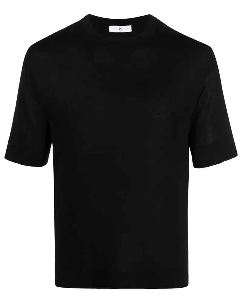 PT TORINO T-Shirt mit rundem Ausschnitt - Schwarz Schwarz