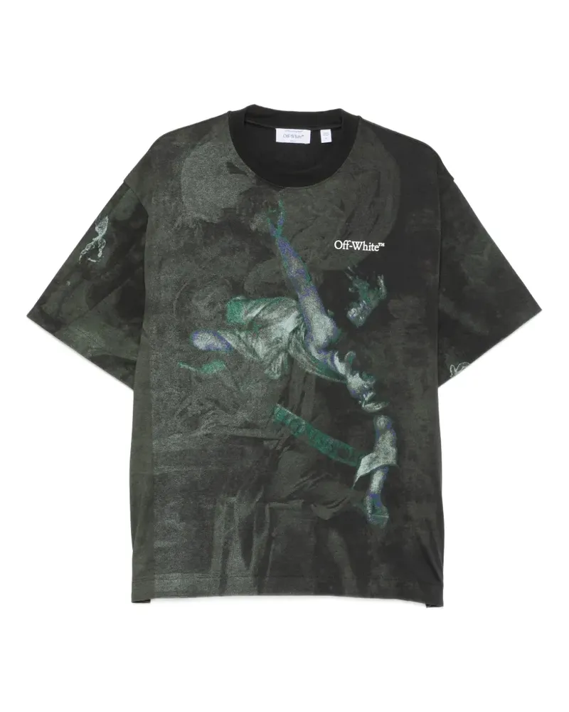 OFF-WHITE graphic-print T-shirt - Schwarz Schwarz