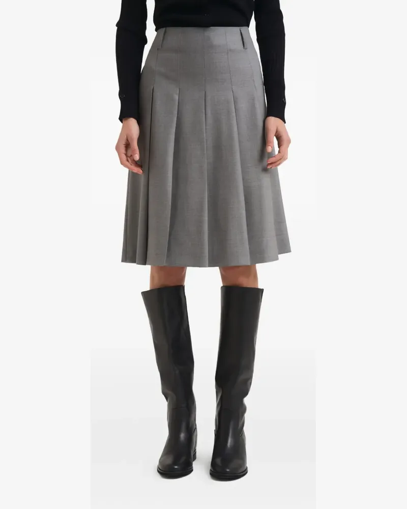 Max Mara pleated midi skirt - Grau Grau