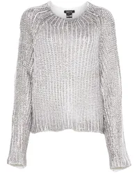 Avant Toi Pullover im Metallic-Look Silber