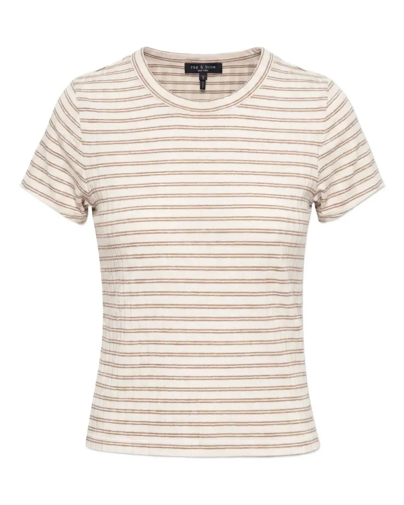 Rag & Bone Luca striped short-sleeve T-shirt - Weiß Weiß