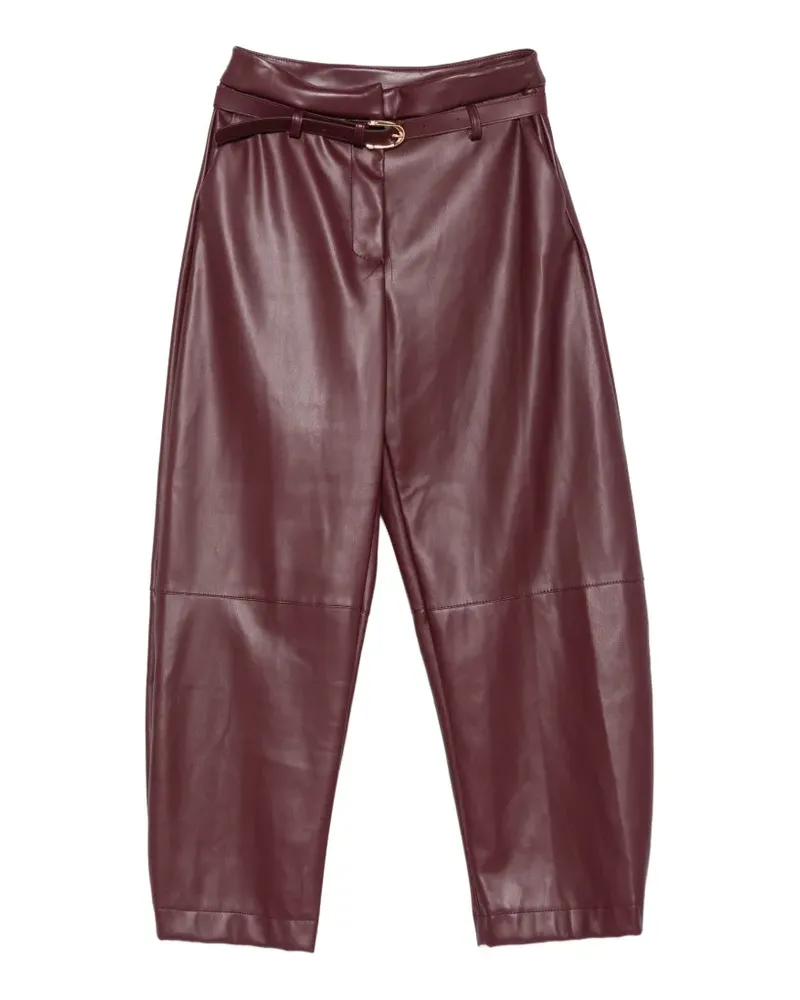 IMPERIAL Hose aus Faux-Leder mit Gürtel - Rot Rot