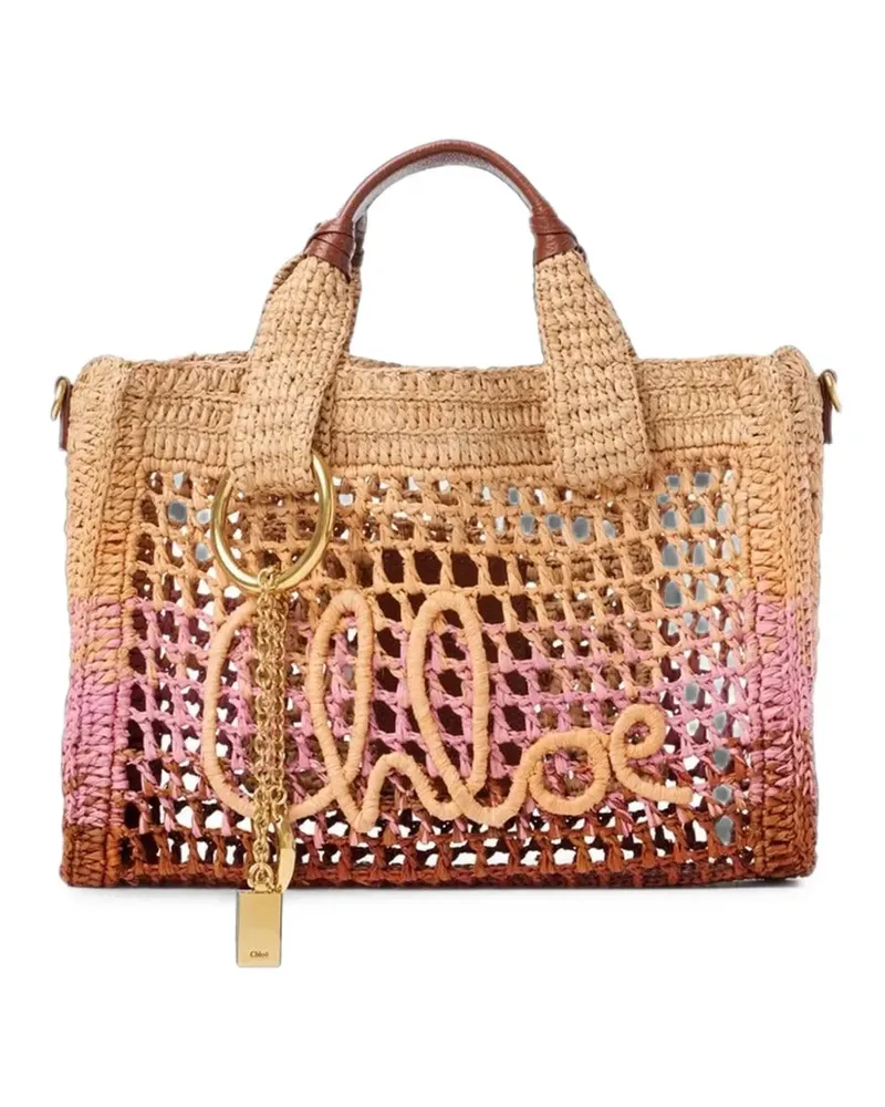 Chloé Kleiner Summer Banana Tote Bag mit Logo-Patch - Braun Braun