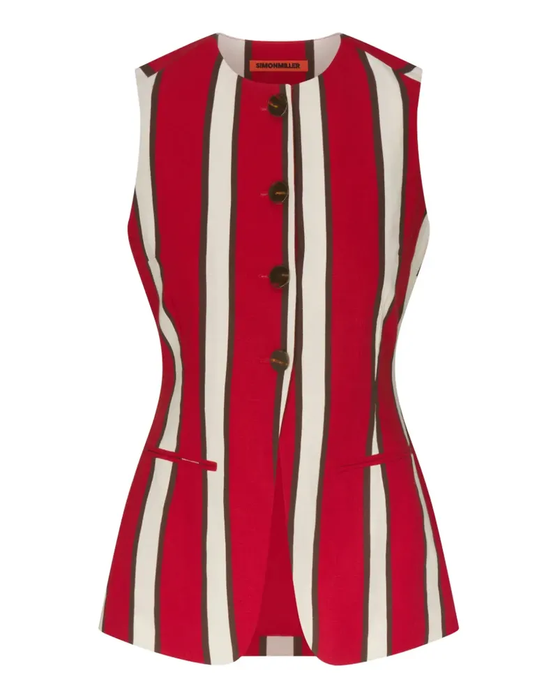 Simon Miller Gestreiftes Del Mar Oberteil - Rot Rot
