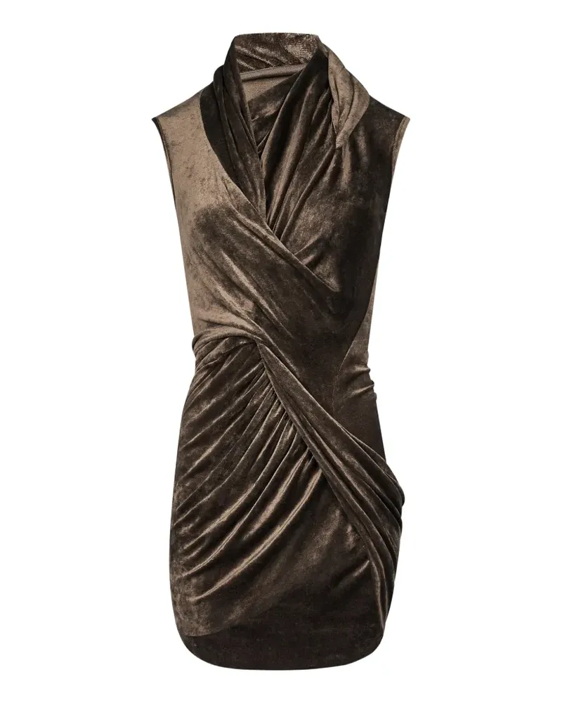 Rick Owens Lilies draped velvet top - Braun Braun
