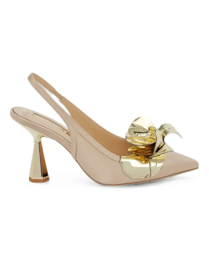 Kat Maconie Tamannaah floral-appliqué mules - Nude Nude