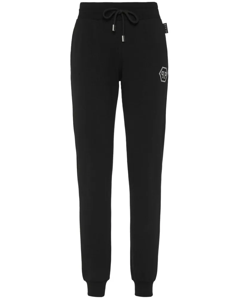 Philipp Plein Jogginghose mit Kristallen - Schwarz Schwarz