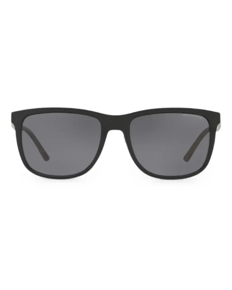 Armani Exchange tortoiseshell-effect rectangle-frame sunglasses - Schwarz Schwarz