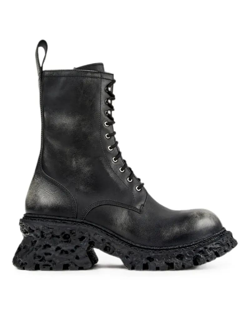 Camper Stiefel aus Leder - Schwarz Schwarz