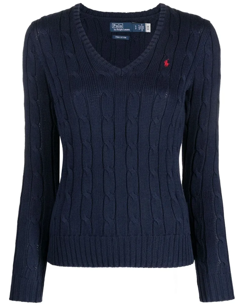Ralph Lauren Pullover mit Zopfmuster - Blau Blau