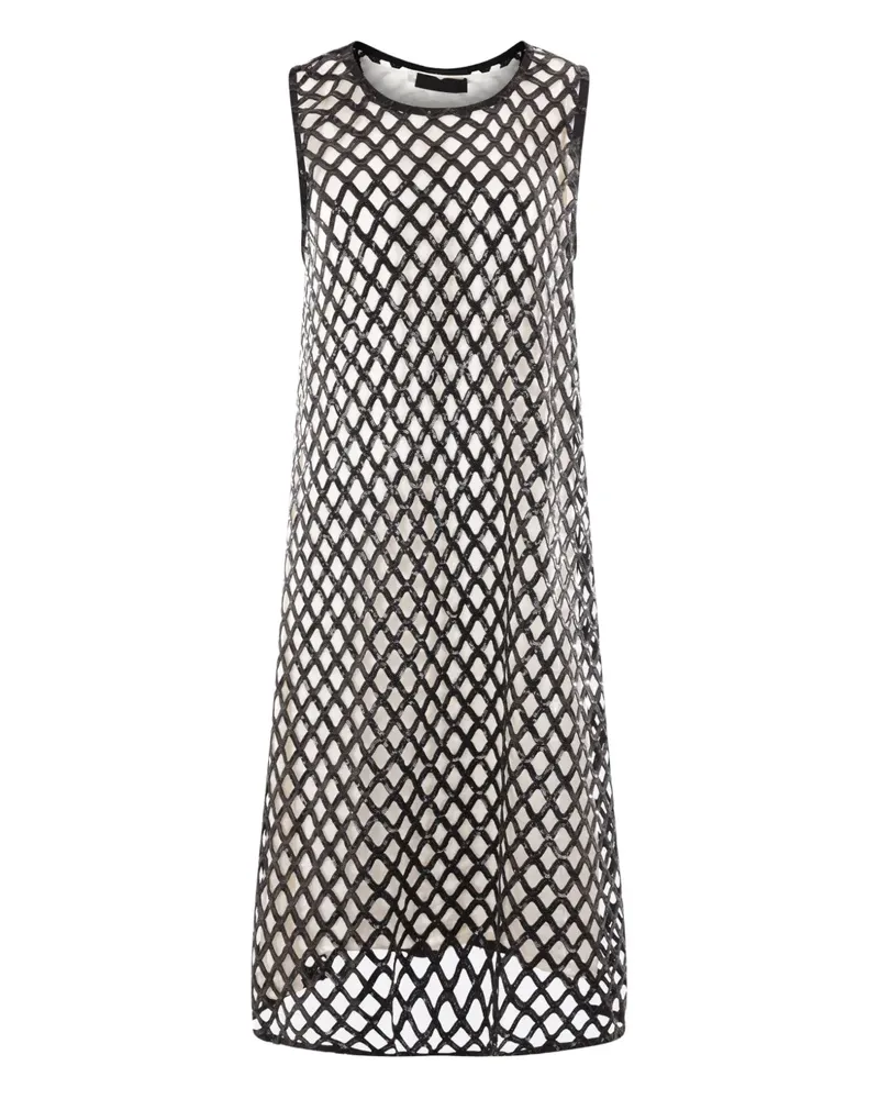 Maria Calderara Netzkleid mit Pailletten - Schwarz Schwarz