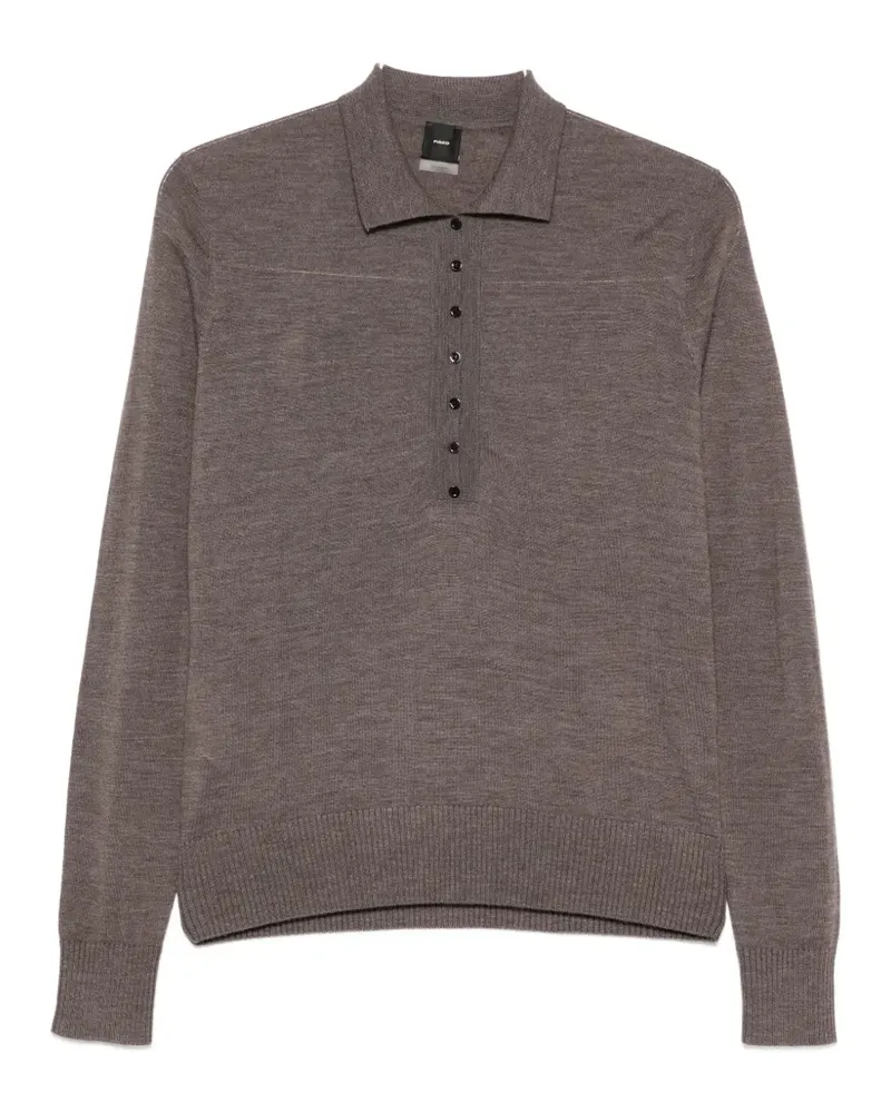 Pinko Vaduz wool polo top - Grau Grau
