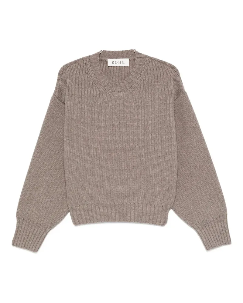 Róhe drop-shoulder ribbed-knit jumper - Braun Braun