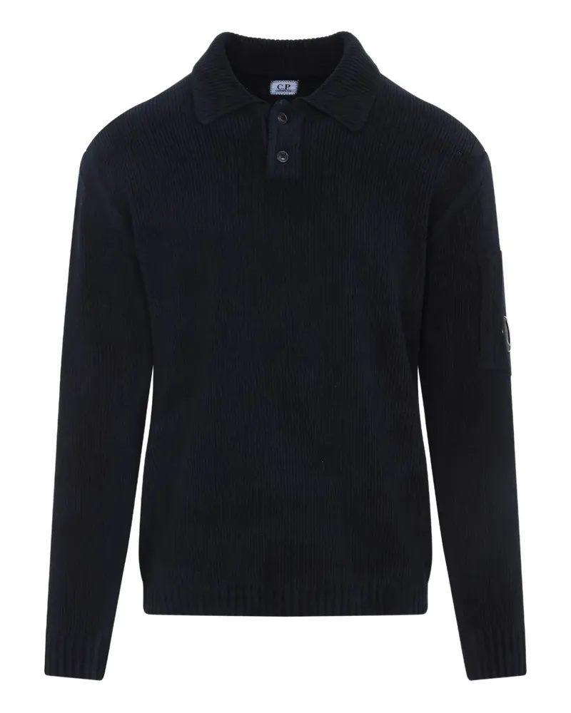 C.P. Company ribbed polo shirt - Blau Blau