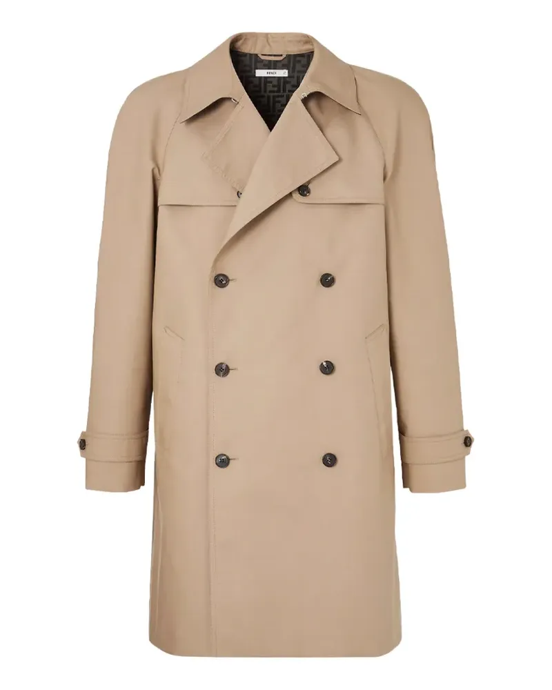 Fendi Zweireihiger Trenchcoat - Nude Nude
