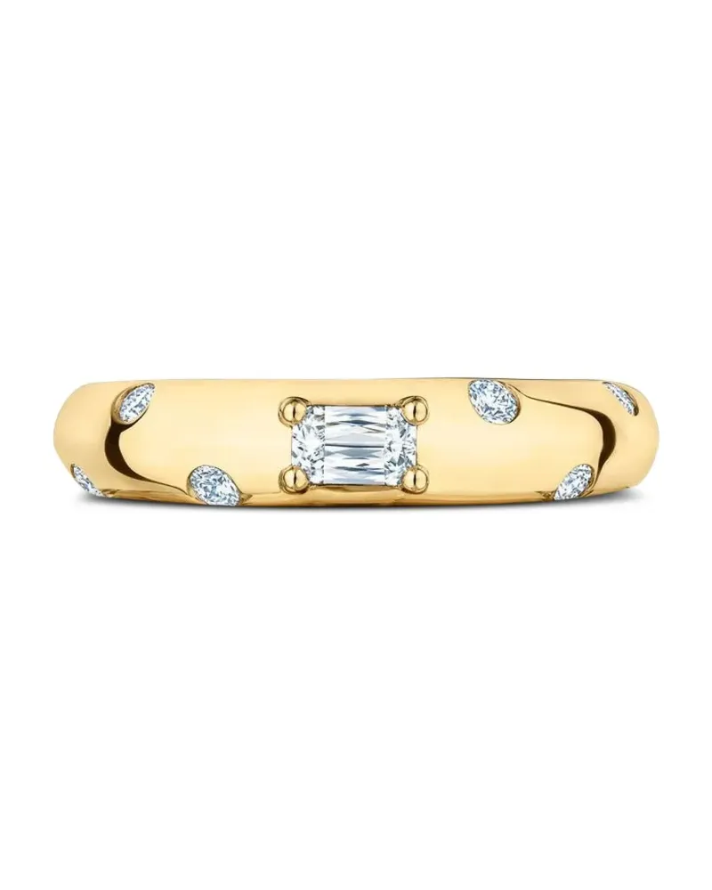 KWIAT 18kt Cobblestone Gelbgoldring mit Diamant Gelb